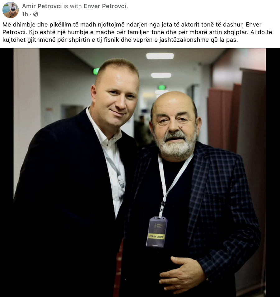 Ndahet nga jeta regjisori dhe aktori Enver Petrovci