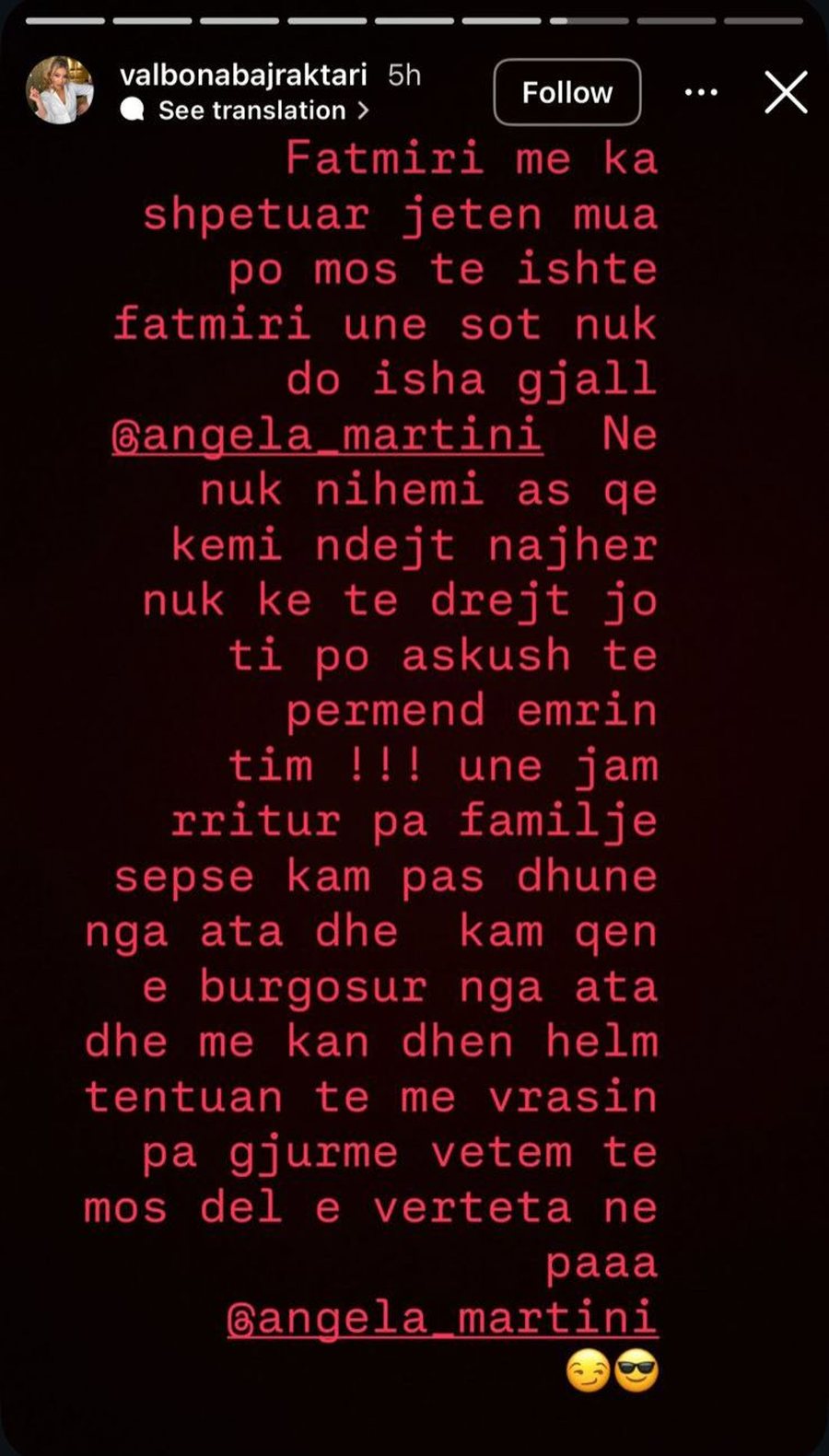 Angela pretendon se njeh një të dashur të keqtrajtuar të