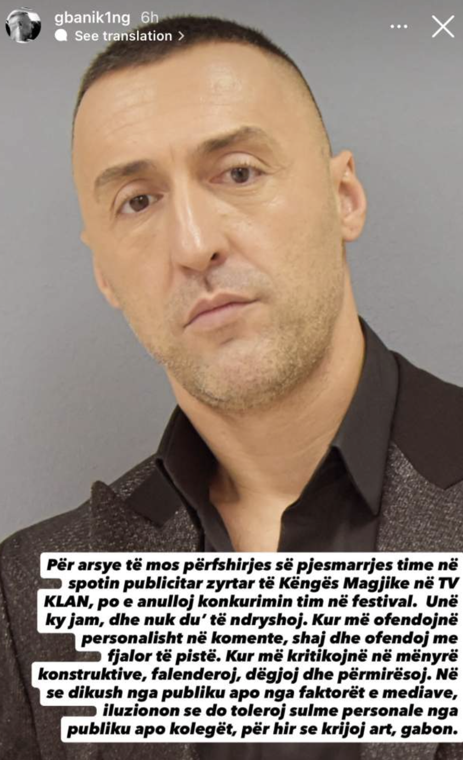 Ç’ndodhi?! G Bani tërhiqet nga gara në “Kënga