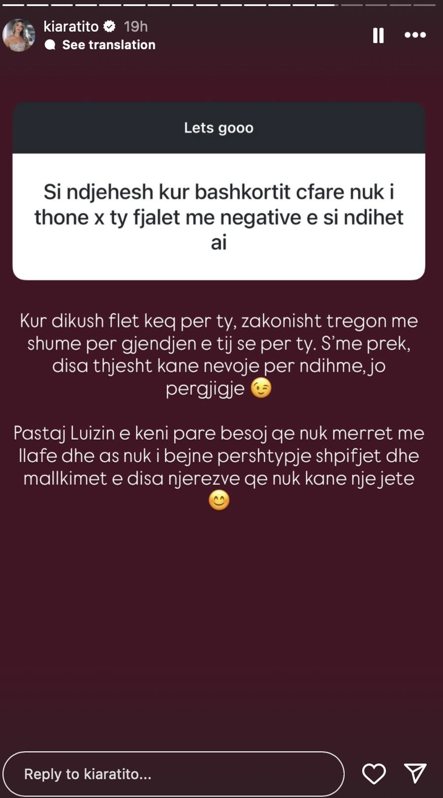 Që nga gjëja që vlerëson te Luizi deri te detajet për