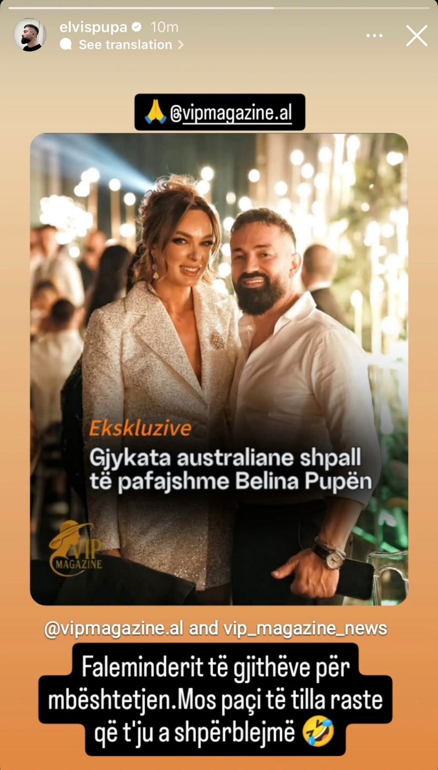 Gjykata australiane jep vendimin për Belina Pupën, reagon Elvis Pupa