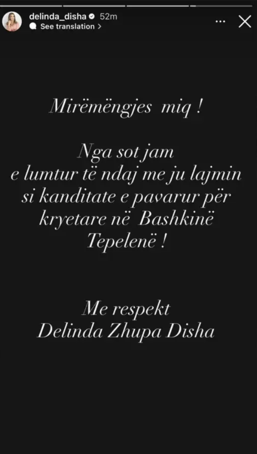 Në vazhdën e aktorëve që bëhen politikanë: Delinda