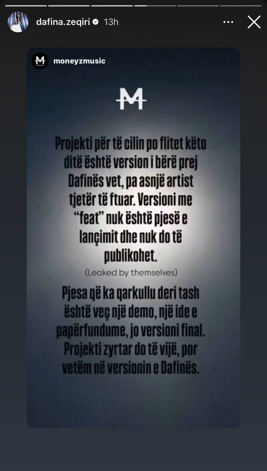 Dafina jo vetëm që mohon bashkëpunimin me Feron, por thotë