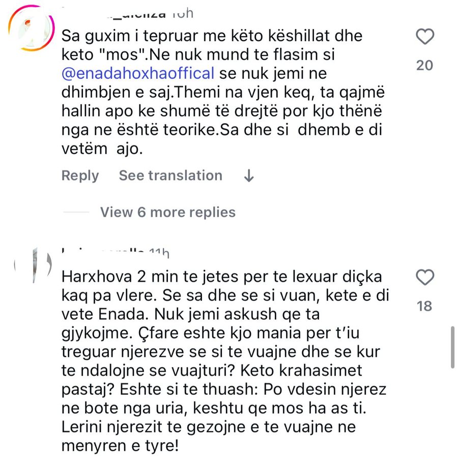 Lexova një letër publike për Enada Hoxhën dhe nuk munda