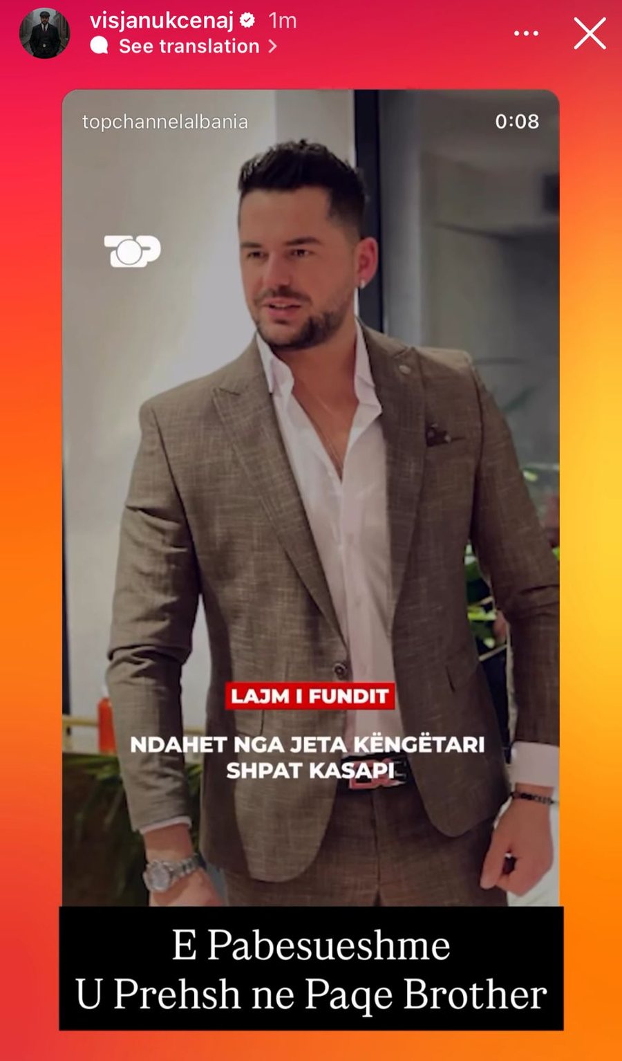 VIP-at reagojnë të tronditur për ndarjen nga jeta të Shpat