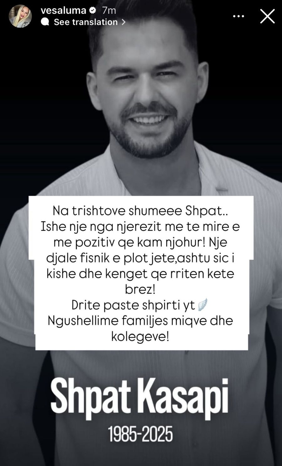 VIP-at reagojnë të tronditur për ndarjen nga jeta të Shpat