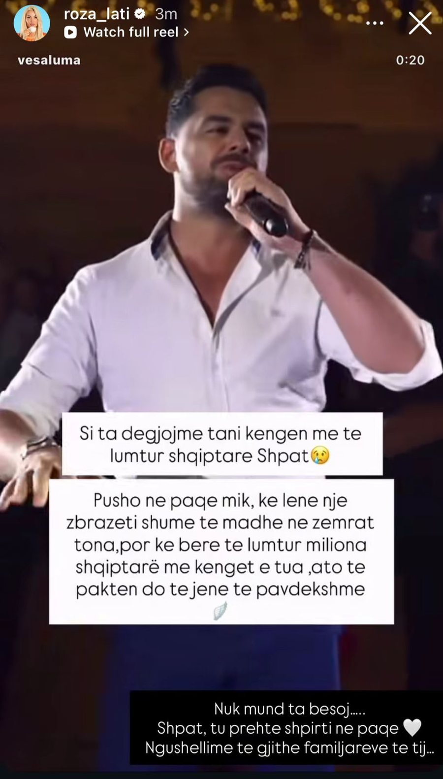 VIP-at reagojnë të tronditur për ndarjen nga jeta të Shpat