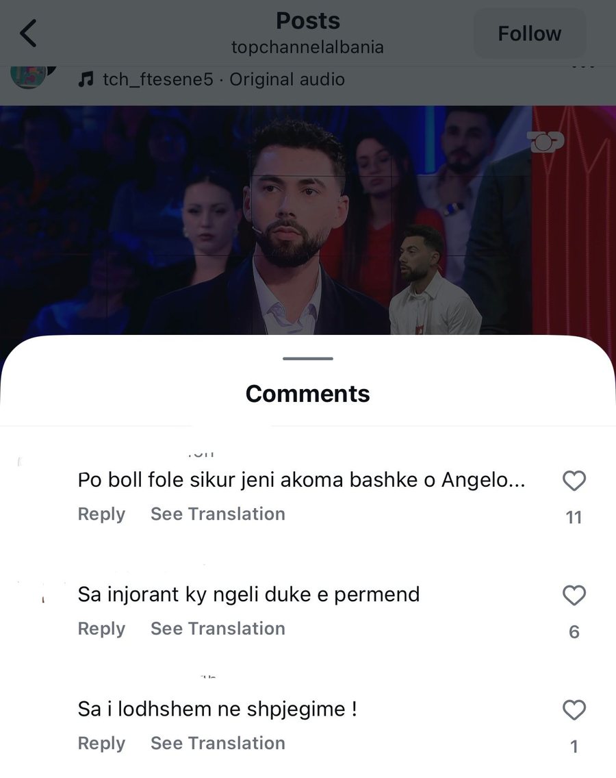 Angelo dhe ish-romanca q&euml; doli nga arkiva pa leje