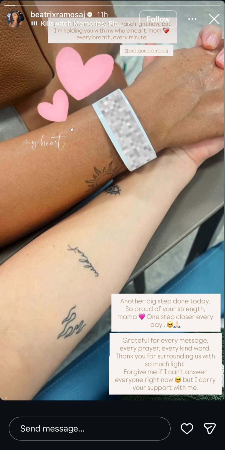 Beatrix b&euml;n dedikimin prek&euml;s p&euml;r maman&euml; gjat&euml;