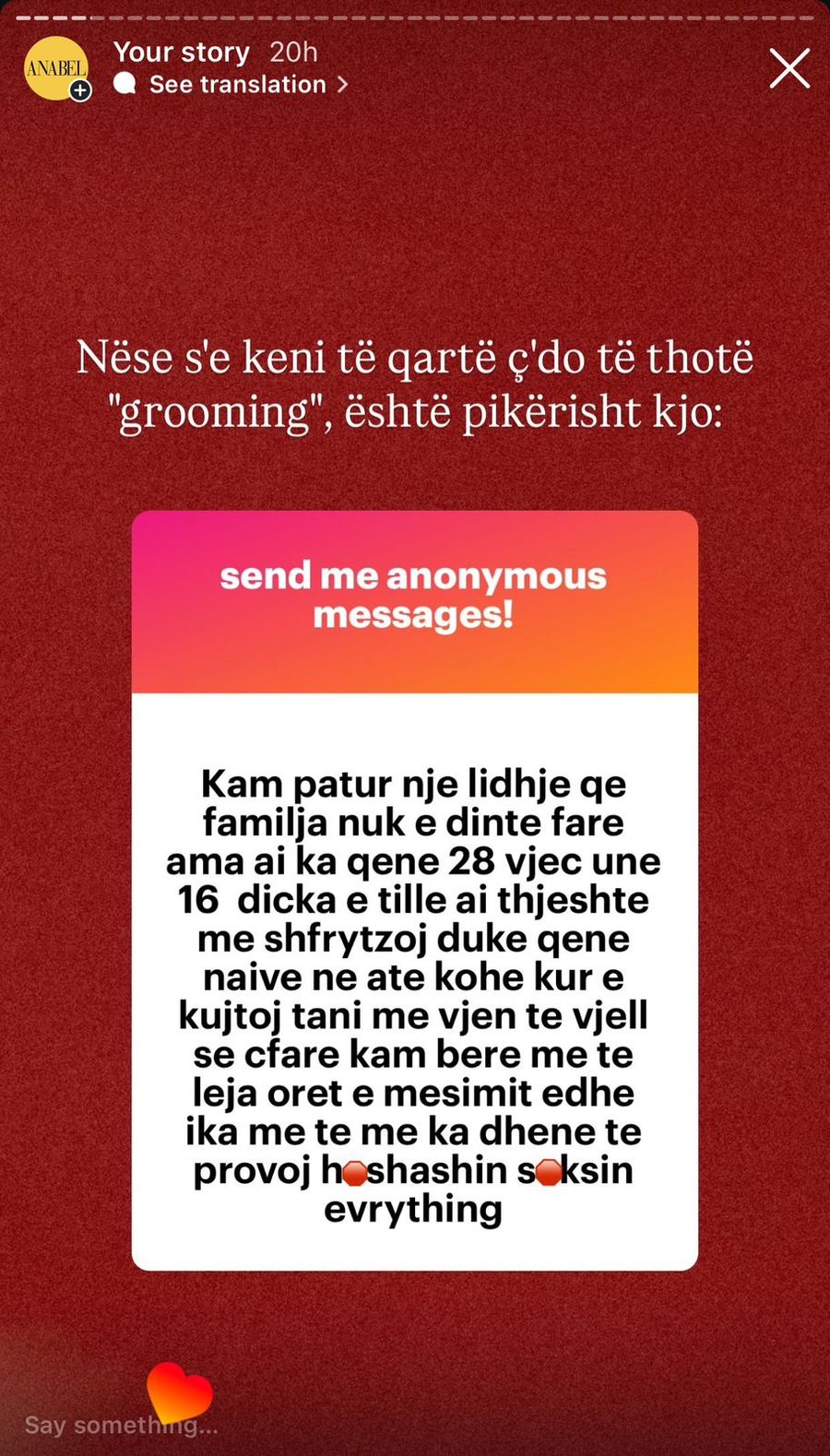 'Nj&euml; burr&euml; m&euml; joshi kur isha f&euml;mij&euml;':