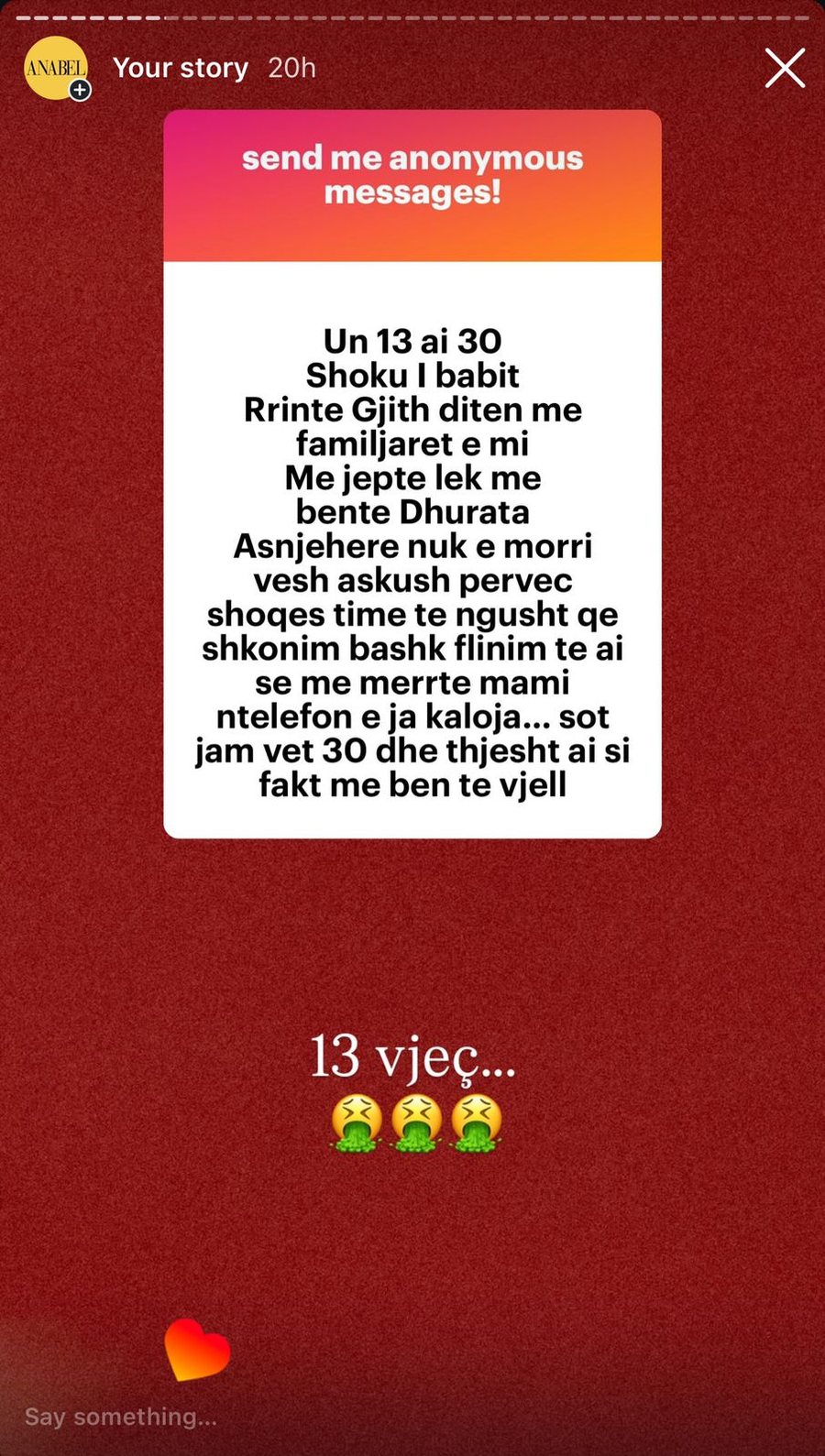 'Nj&euml; burr&euml; m&euml; joshi kur isha f&euml;mij&euml;':