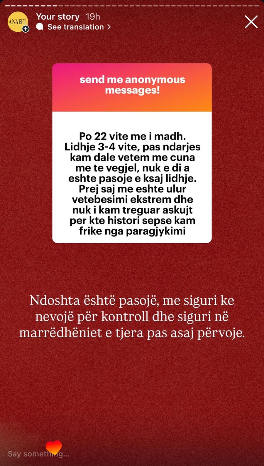 'Nj&euml; burr&euml; m&euml; joshi kur isha f&euml;mij&euml;':