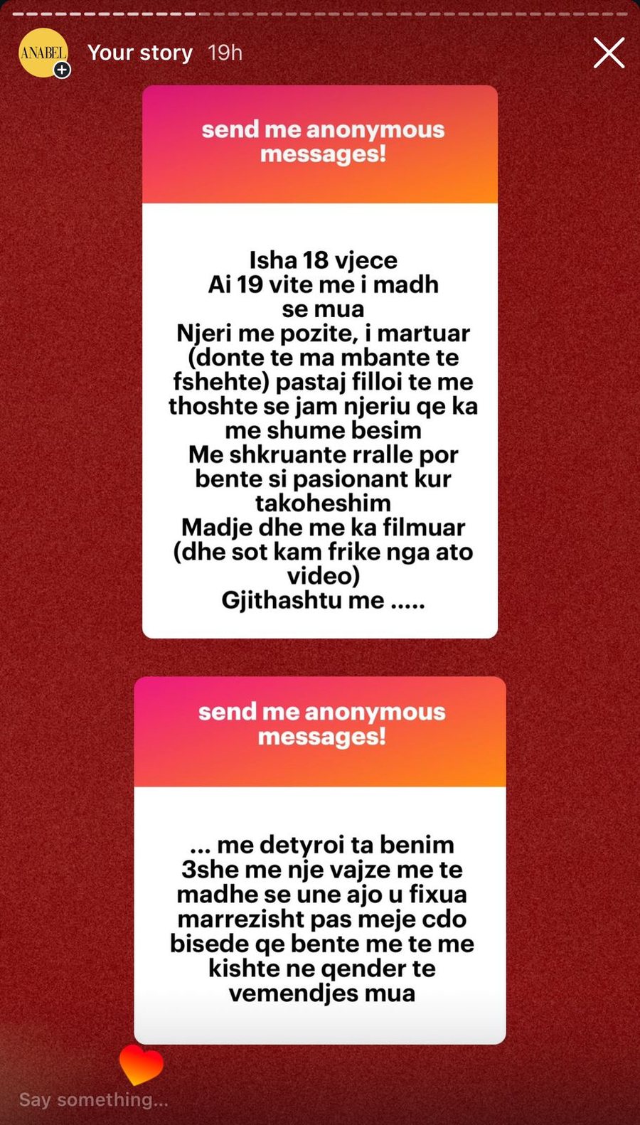 'Nj&euml; burr&euml; m&euml; joshi kur isha f&euml;mij&euml;':