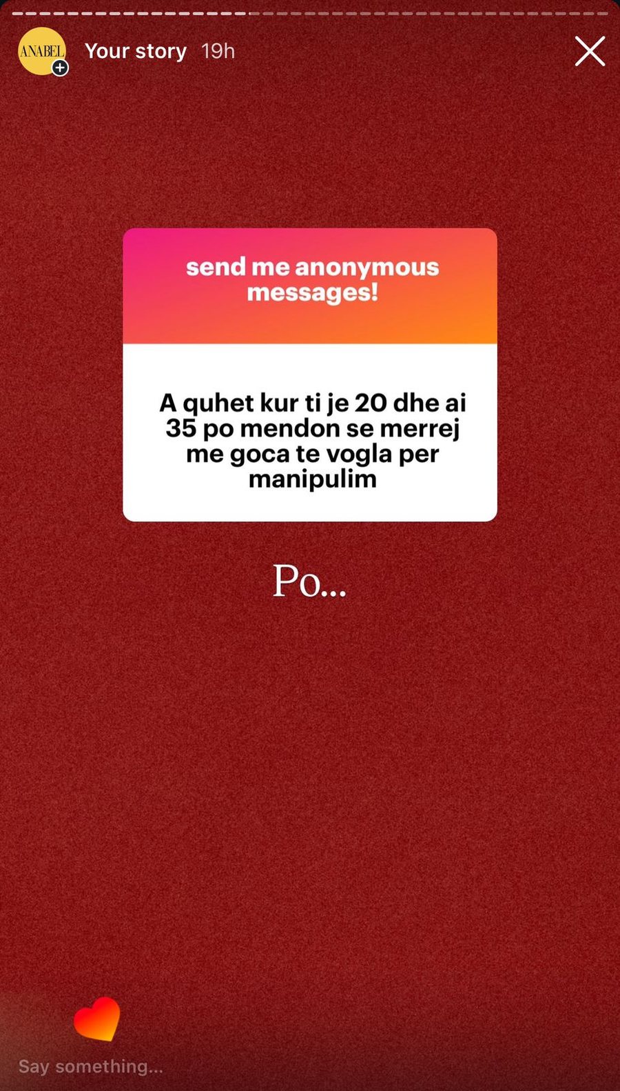 'Nj&euml; burr&euml; m&euml; joshi kur isha f&euml;mij&euml;':