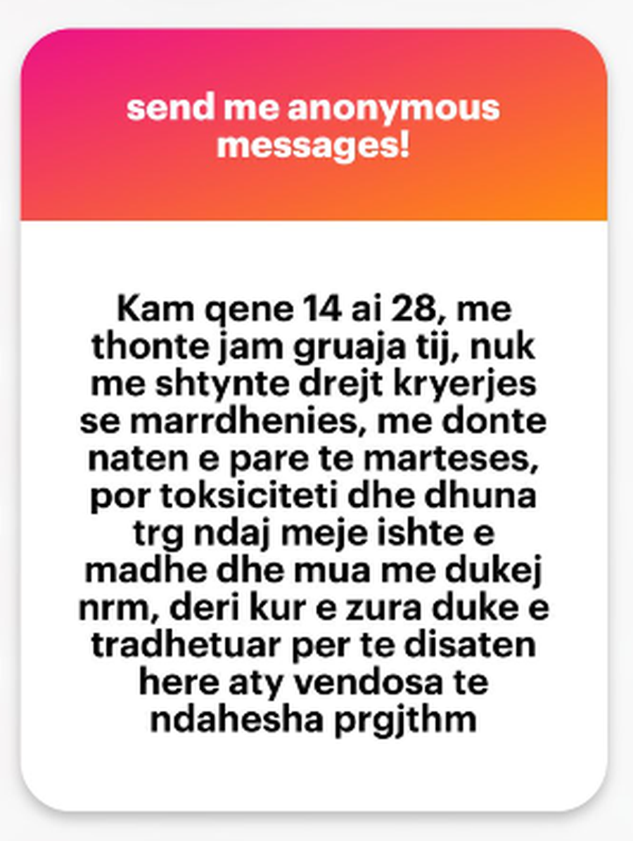 'Nj&euml; burr&euml; m&euml; joshi kur isha f&euml;mij&euml;':