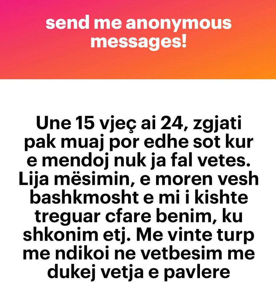 'Nj&euml; burr&euml; m&euml; joshi kur isha f&euml;mij&euml;':