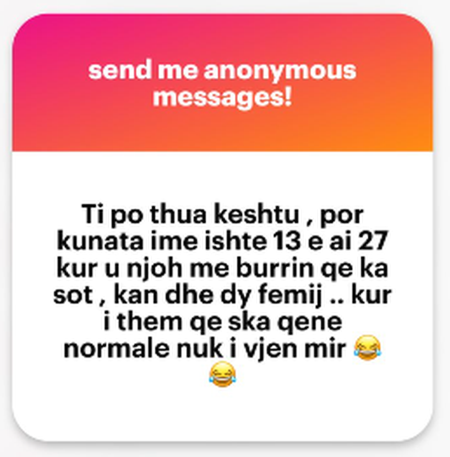 'Nj&euml; burr&euml; m&euml; joshi kur isha f&euml;mij&euml;':