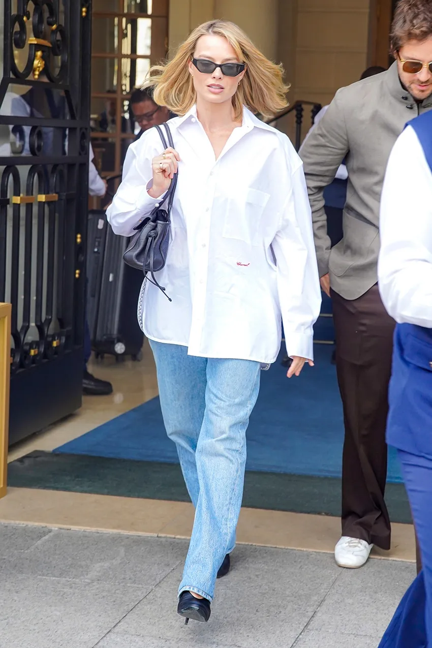Margot Robbie Just Gave the Most Stylish Formula for Wearing Jeans This Summer