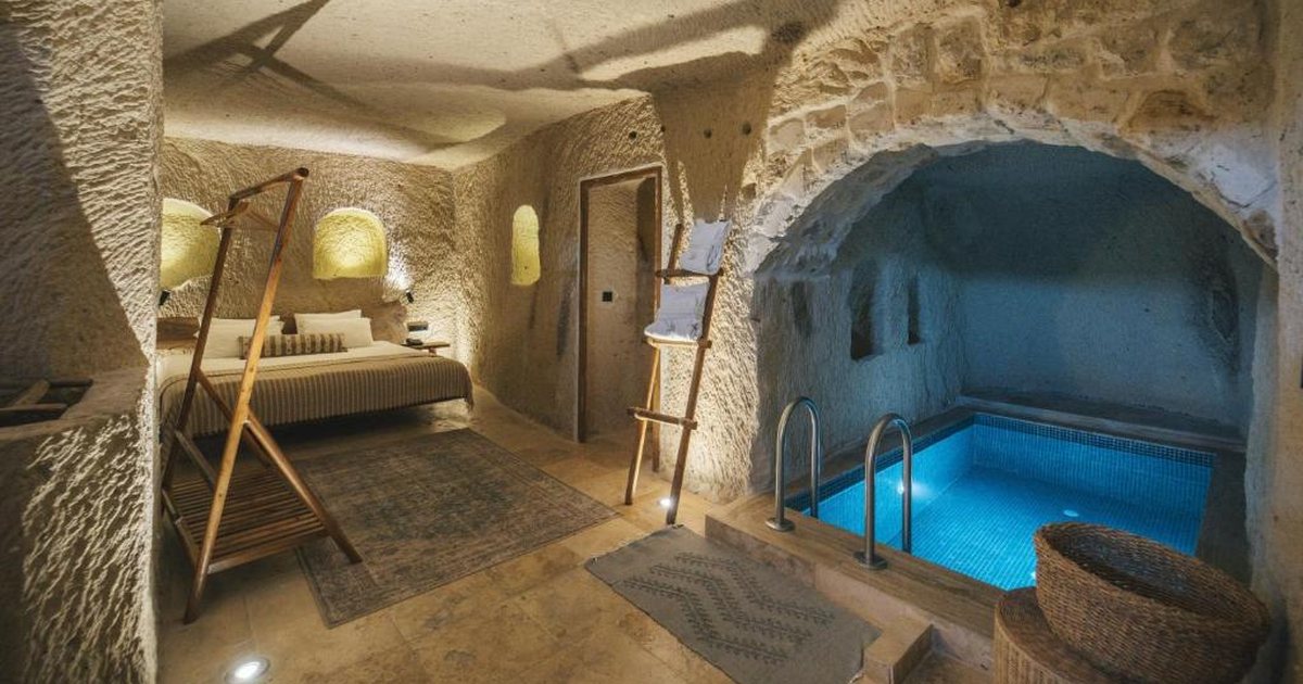Dhomat në këto hotele të Cappadocia s kanë pishinat e tyre private