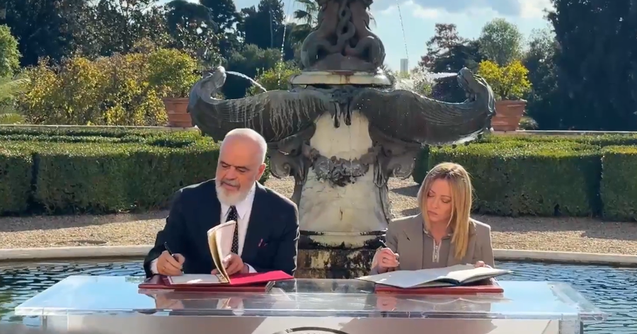 Mbledhja e 2 qeverive në Romë, Rama dhe Meloni firmosin