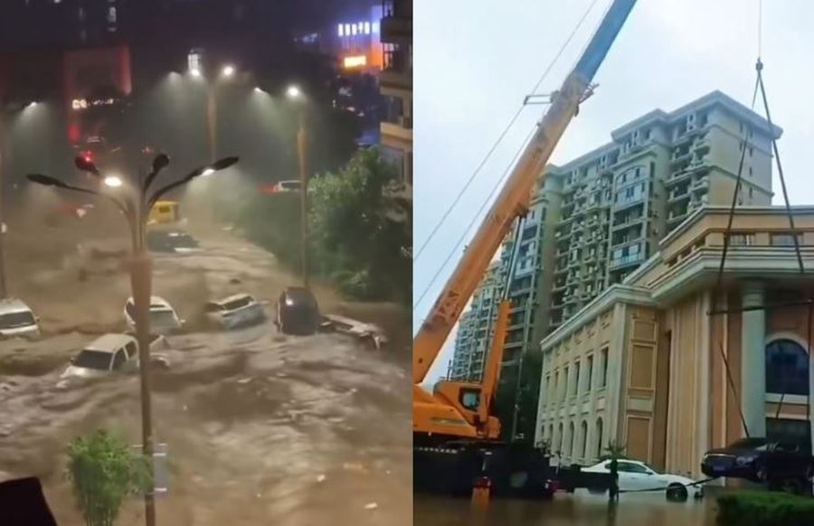 Pamje apokaliptike n&euml; Kin&euml;/ Rrug&euml;t kthehen n&euml; lumenj, uji