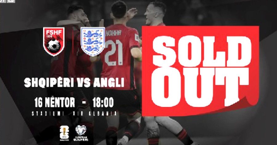 Botërori 2026/ Shiten të gjitha biletat për ndeshjen