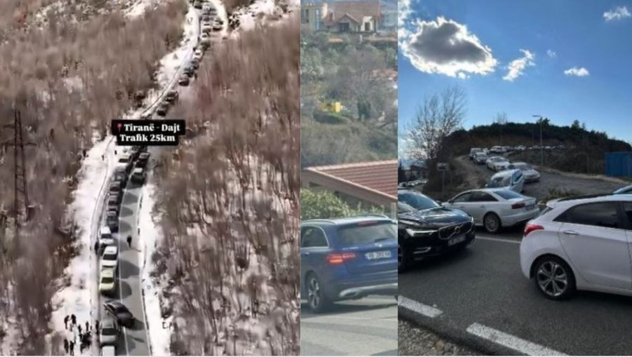 25 kilometra trafik, qytetar&euml;t &ldquo;v&euml;rshojn&euml;&rdquo; n&euml;