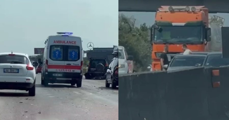 FOTO/ Dy aksidente të njëpasnjëshme në autostradën