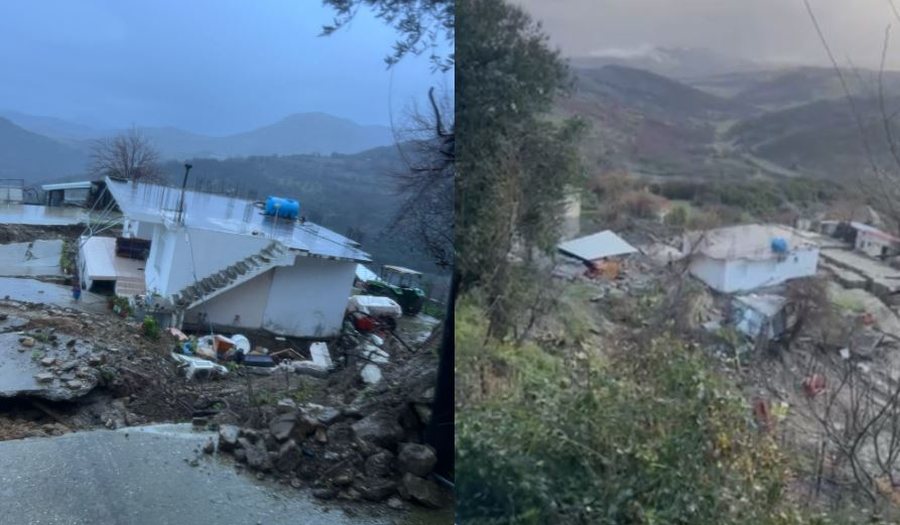 VIDEO/ Reshje t&euml; dendura shiu n&euml; Vlor&euml;, rr&euml;shqitje dheu