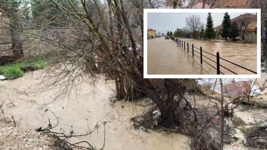 Reshje intensive edhe n&euml; Pogradec, dy lumenj rrezikojn&euml; t&euml; dalin