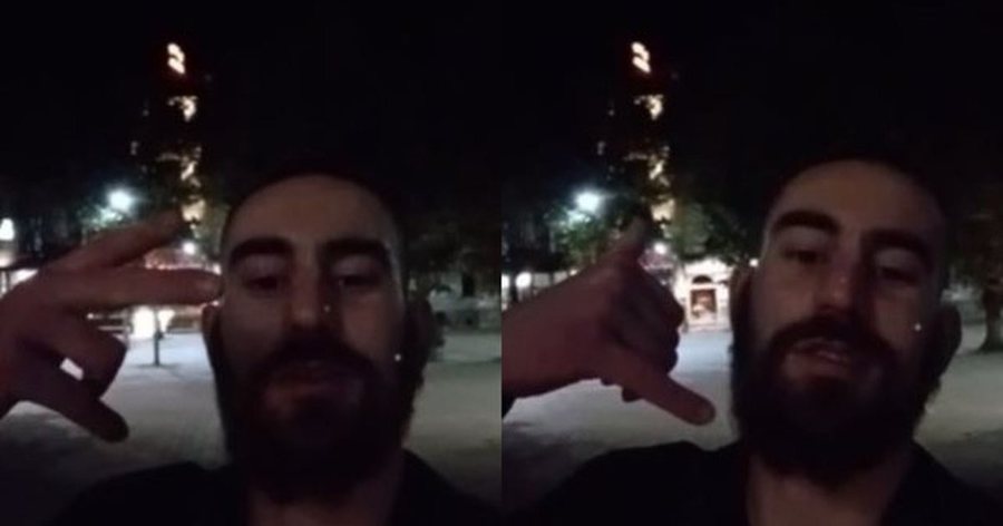 Goditi me gurë xhamat e bashkisë në Korçë dhe filmoi