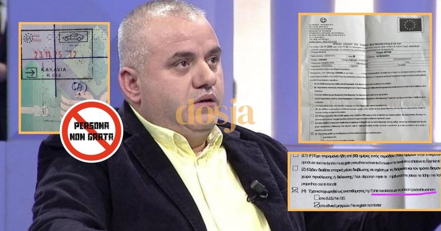 DOKUMENTI/ Gazetari investigativ Artan Hoxha shpallet "non grata"