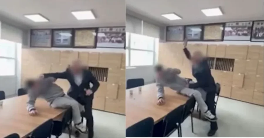 Grushte dhe shqelma mes tyre, m&euml;suesi dhunon nx&euml;n&euml;sin n&euml;