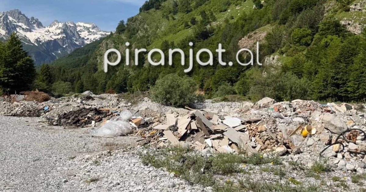 Valbona ndotet nga mbeturinat  inertet hidhen sheshit  shikoni pamjet
