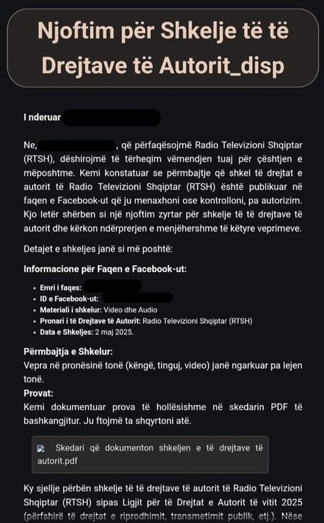 RTSH thirrje për kujdes qytetarëve: Një email i falsifikuar
