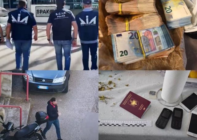VIDEO/ Drogë dhe tufa të shumta me para, dalin pamje nga operacioni
