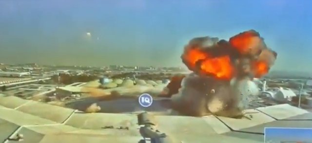 VIDEO/ Momenti kur nj&euml; dron iranian godet &ccedil;atin&euml; e Aeroportit
