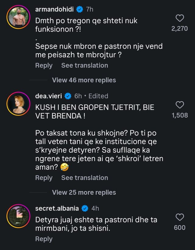 &ldquo;Nuk manipulohemi&rdquo;/ Personazhet e famsh&euml;m komentojn&euml;