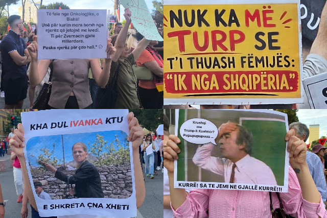 FOTO/ Nga ironia te kritikat për Ramën, pankartat pikante në
