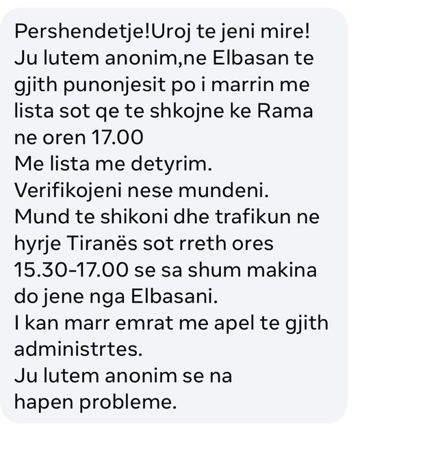 Denoncimi/ Punonj&euml;sit e administrat&euml;s n&euml; Elbasan, t&euml;