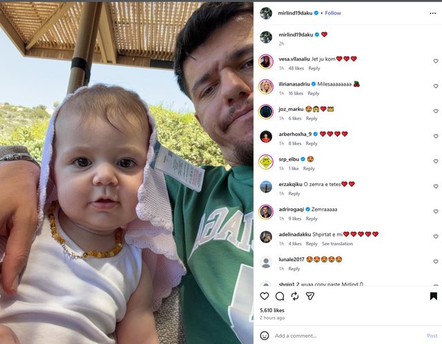 Mirlind Daku zbulon për herë të parë portretin e vajzës