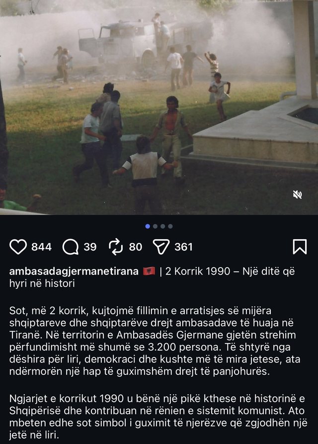 Mesazh i koduar?/ Ambasada Gjermane b&euml;n nj&euml; postim t&euml;