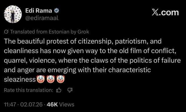 Kryeministri Rama mbyll komentet në X, frikësohet nga qytetarët