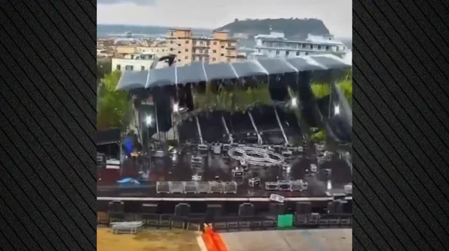 Tenda e festivalit, shembet brenda sekondave në Napol, nuk raportohet