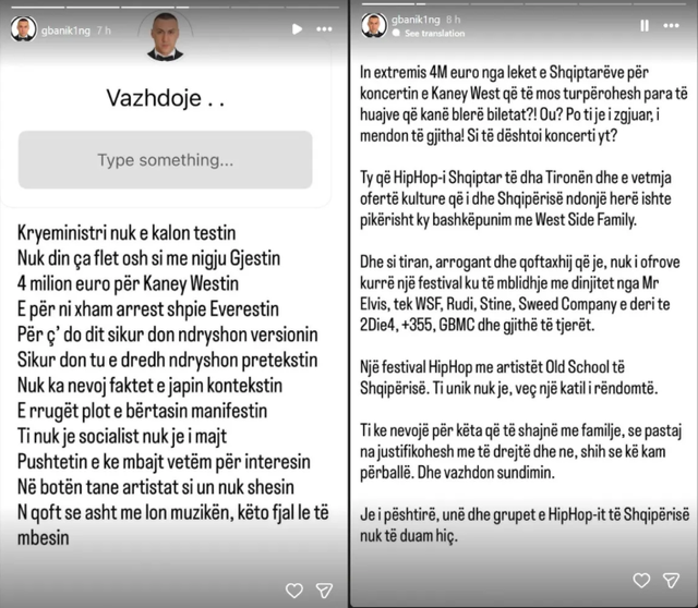 “Nuk di çka flet, si me dëgju Gjestin”/ G-Bani