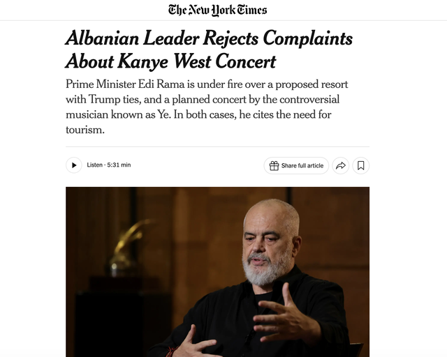 Financimi i Kanye West/ NYTimes vë në dyshim qëndrimet e