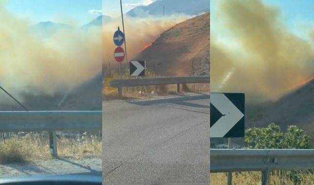 Zjarr në Llaman të Himarës, flakët përhapen në