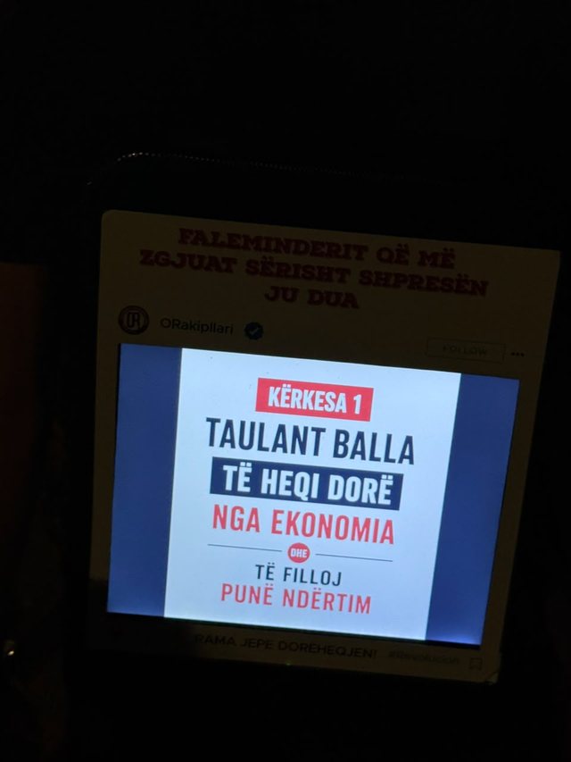 Revolta kundër qeverisë! Pankarta ironike ndaj Ballukut, Ramës