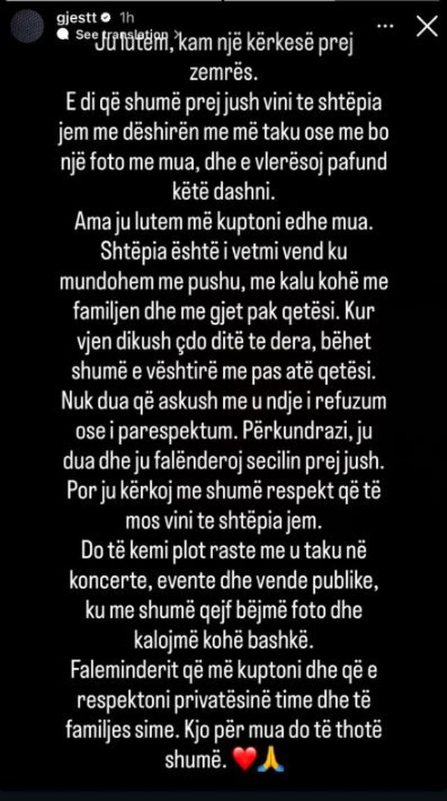“Ju dua, por më kuptoni”/ Gjesti ngre shqetësimin ndaj