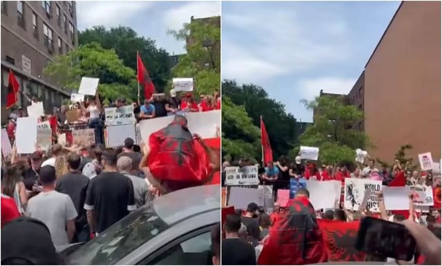Shqiptarët në New York në protestë, Berisha: Diaspora